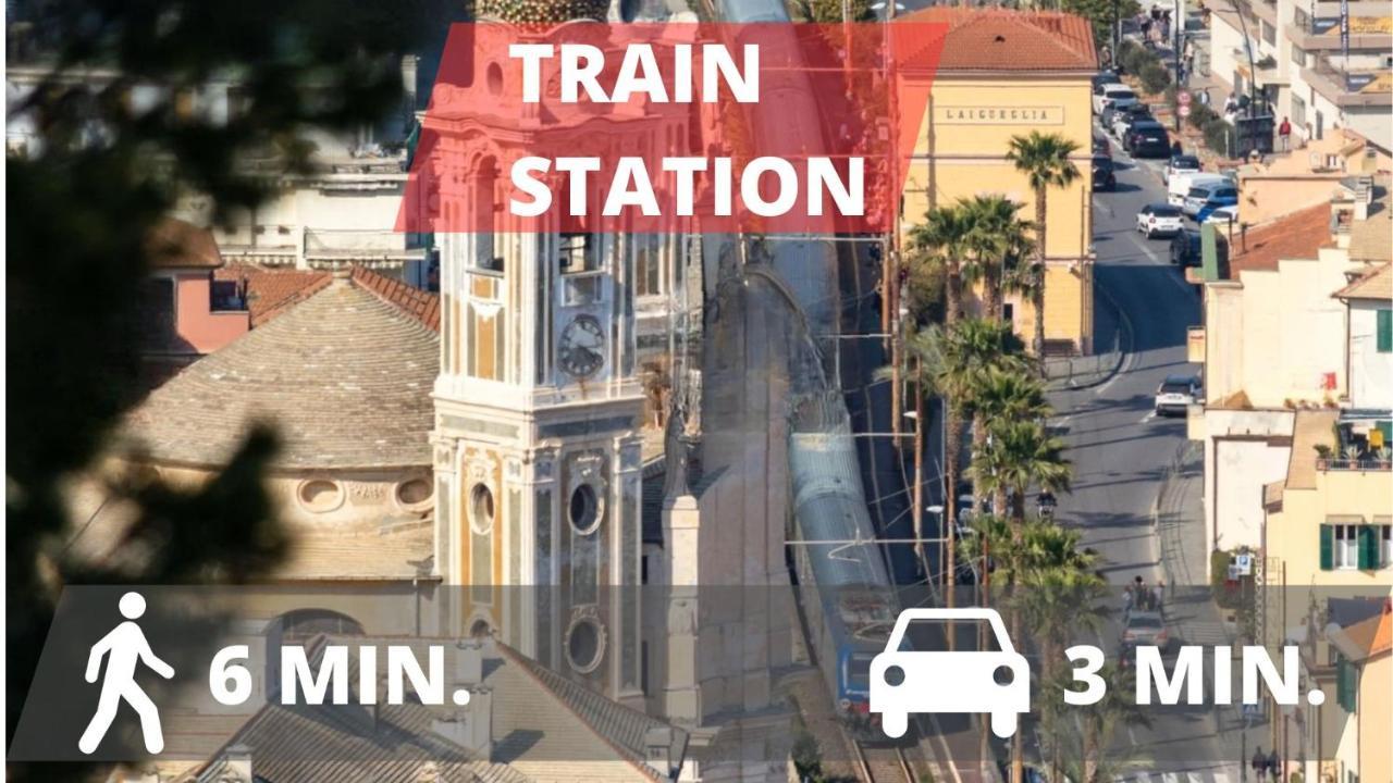 Vista Mare & 300Mt Da Spiaggia Con Freeparking E Ac Laigueglia Dış mekan fotoğraf