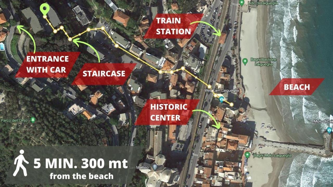 Vista Mare & 300Mt Da Spiaggia Con Freeparking E Ac Laigueglia Dış mekan fotoğraf